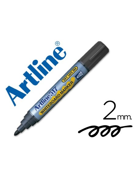 ROTULADOR ARTLINE PIZARRA EK-517 NEGRO PUNTA RED.2 MM TINTA BAJO OLOR
