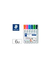 ROTULADOR STAEDTLER LUMOCOLOR 351 PIZARRA BL. RED.2MM RECA  6 UD.COL. 2