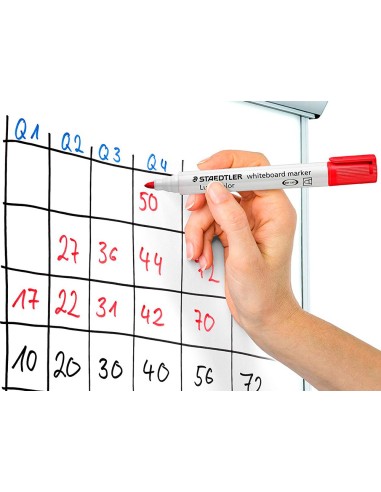 MARCADOR PIZARRA STAEDTLER 351 LUMOCOLOR CONICO ROJO