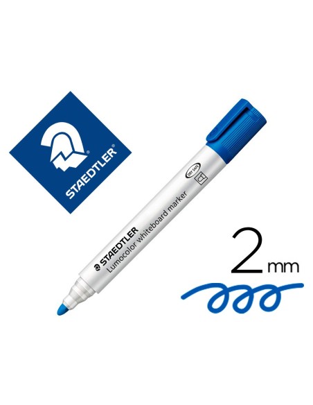 MARCADOR PIZARRA STAEDTLER 351 LUMOCOLOR CONICO AZUL