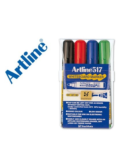 ROTULADOR ARTLINE PIZARRA EK-517 4 PUNTA RED.2 MM BOLSA 4 ROTULADORES