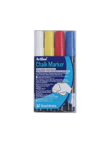 ROTULADOR ARTLINE PIZARRA VER NEGRA EPW-4-ST COL.SURT. BOLSA 4 ROTULA