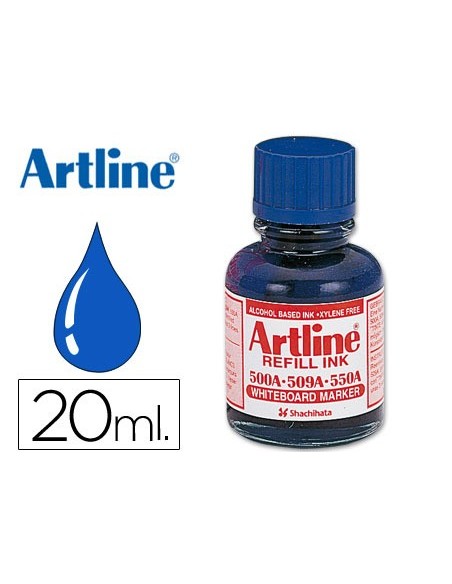 TINTA ROTULADOR PIZARRA BLANCA ARTLINE AZUL FRASCO 20ML 500-A