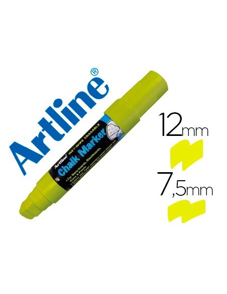 ROTULADOR ARTLINE PIZARRA VERDE NG.EPW-12 MM AMARILLO