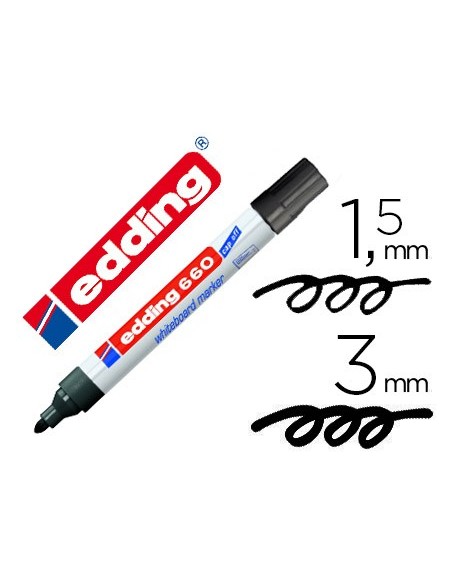 ROTULADOR EDDING PIZARRA BL.660 NG. P. RED. 3MM.RECARGABLE 660-01