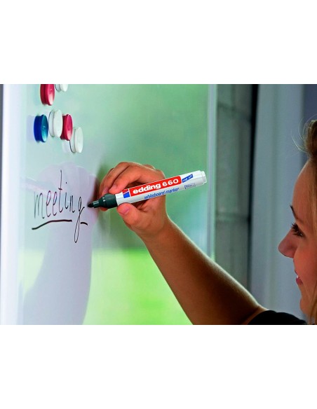 ROTULADOR EDDING PIZARRA BL.660 NG. P. RED. 3MM.RECARGABLE 660-01