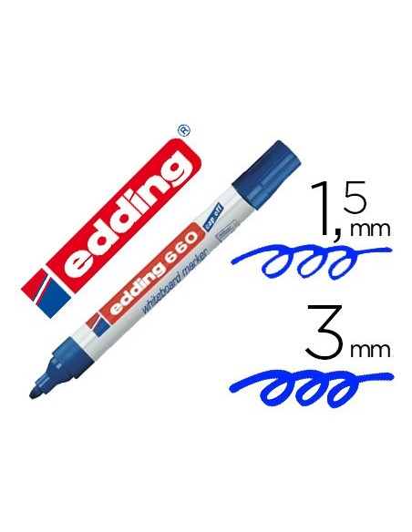 ROTULADOR EDDING PIZARRA BL.660 AZ. P. RED.1,5-3MM.RECARGABLE 660-03