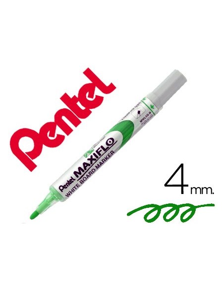 ROTULADOR MAXIFLO PENTEL PARA PIZARRA BLANCA COLOR VERDE MWL5