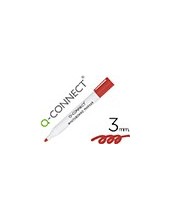 ROTULADOR Q-CON PIZARRA BLANCA COLOR ROJO PUNTA REDONDA 3.0 MM 2
