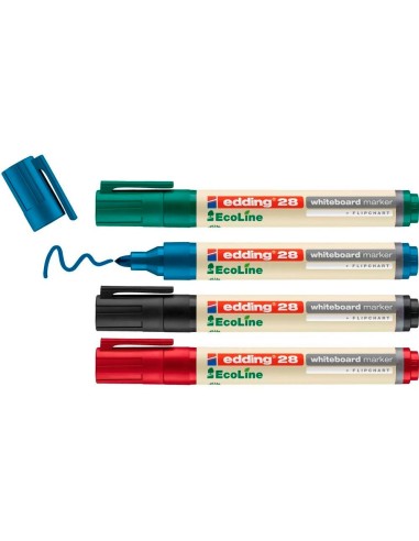 ROTULADOR EDDING 28 PIZARRA BL.ECOLINE 90% RECI. 4 SURT P.RED.1,5-3