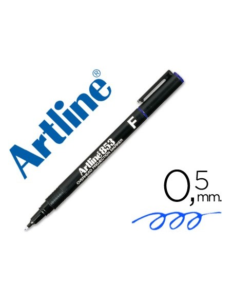 ROTULADOR ARTLINE RETRO.PUNTA FIBRA PERM.EK-853 AZUL PUNTA RED.0.5 MM