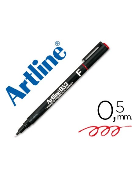 ROTULADOR ARTLINE RETRO.PUNTA FIBRA PERM.EK-853 ROJO PUNTA RED.0.5 MM
