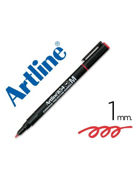 ROTULADOR ARTLINE RETRO.PUNTA FIBRA PERM.EK-854 ROJO PUNTA RED.1 MM