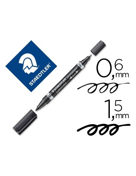 ROTULADOR STAEDTLER LUMOCOLOR PERM.DUO 348 NG.PUNTA F 0,6 MM PUNTA