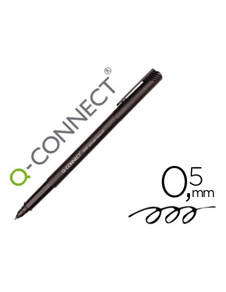 ROTULADOR Q-CON RETROPROYECCION PUNTA FIBRA 0.5 MM PERM.NEGRO