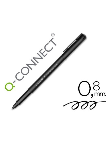 ROTULADOR Q-CON RETROPROYECCION PUNTA FIBRA 0.8 MM PERM.NEGRO