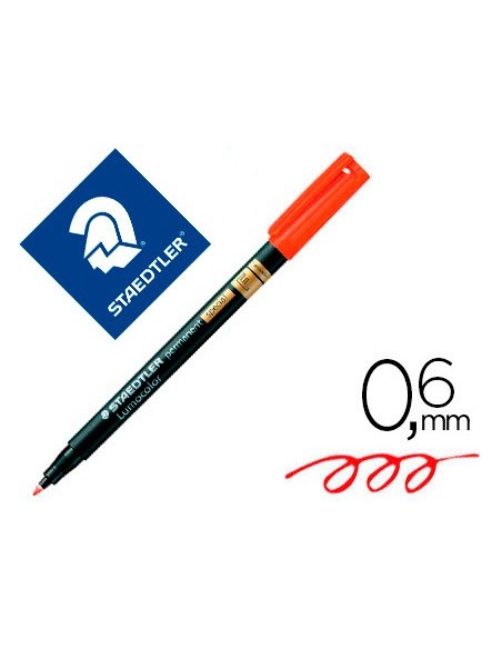 ROTULADOR LUMOCOLOR RETRO. PUNTA DE FIBRAPERM. 319-2 ROJO PUNTA FINA