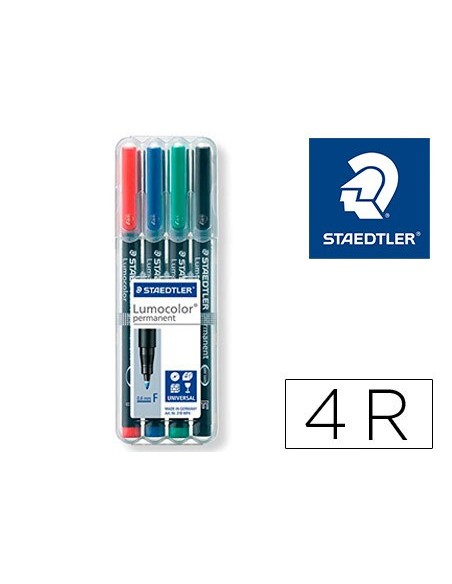 ROTULADOR STAEDTLER LUMOCOLOR RETRO.PUNTA FIBRA PERMANENTE 318 4U.WP4