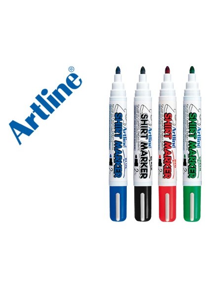 ROTULADOR ARTLINE CAMISETA EKT-2 NG.ROJO AZUL Y VER PUNTA RED.2 MM