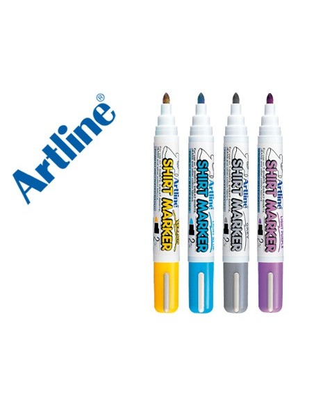 ROTULADOR ARTLINE CAMISETA EKT-2 AM.,GRIS,CELESTE Y VIOLETA PUNT