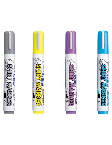 ROTULADOR ARTLINE CAMISETA EKT-2 AM.,GRIS,CELESTE Y VIOLETA PUNT