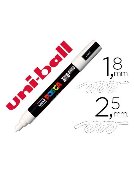 ROTULADOR UNI POSCA MARCADOR PINTURA BL.PUNTA RED.1,8 A 2,5MM