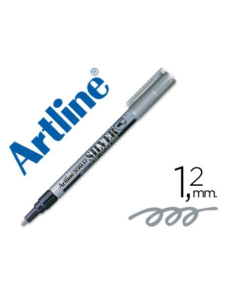ROTULADOR ARTLINE MARCADOR PERM.TINTA METALICA EK-990 PLATA PUNTA RED