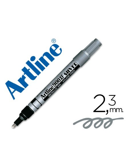 ROTULADOR ARTLINE MARCADOR PERM.TINTA METALICA EK-900 PLATA PUNTA RED
