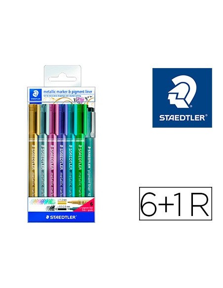 ROTULADOR STAEDTLER MET.8323 6 UD.SURT.+ 1 CALIBRADO 308 C2-9