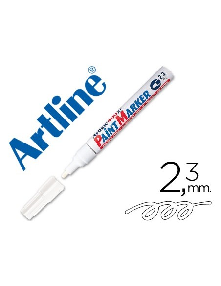 ROTULADOR ARTLINE MARCADOR PERM.EK-400 XF BLANCO PUNTA RED.2.3 MM MET