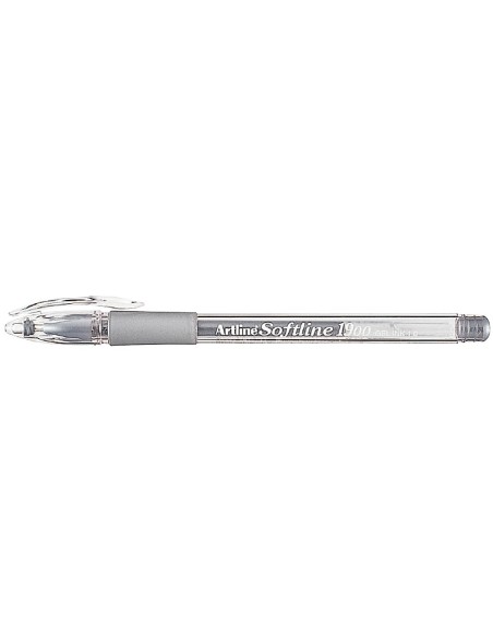 BOLIGRAFO ARTLINE 1900 SOFTLINE TINTA ACEITE METALICO PLATA