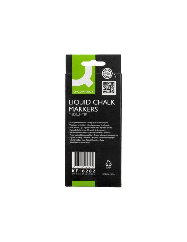 ROTULADOR Q-CON.TIZA LIQUIDA RED.TRAZO 3MM CAJA 4 UD.BL.