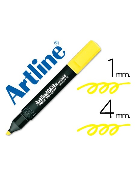 ROTULADOR ARTLINE FLUOR EK-660 AMARILLO PUNTA BISELADA
