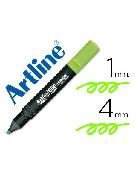 ROTULADOR ARTLINE FLUOR EK-660 VER PUNTA BISELADA