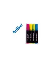ROTULADOR ARTLINE FLUOR EK-660 4 PUNTA BISELADA BOLSA 4 ROTULADORES 2