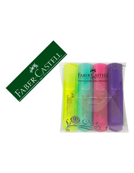 ROTULADOR FABER FLUORESCENTE 1546 PASTEL ESTUCHE 4 UD.SURTIDAS