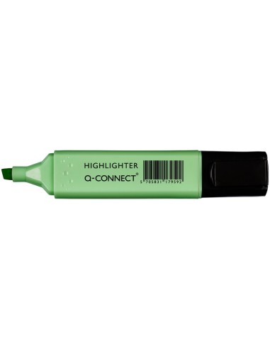 ROTULADOR Q-CONNECT FLUORESCENTE PASTEL VERDE  PUNTA BISELADA
