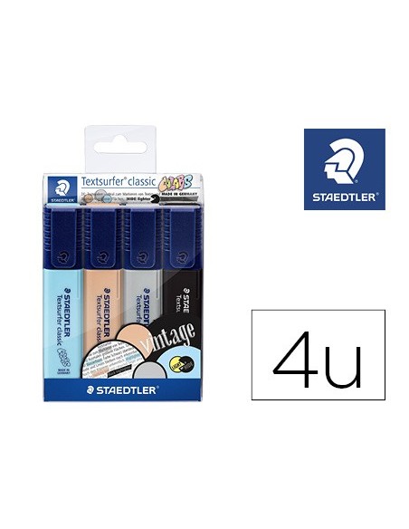 ROTULADOR TEXTSURFER CLASSIC 364 PASTEL & VINTAGE BOLSA 4 UD.SURT.