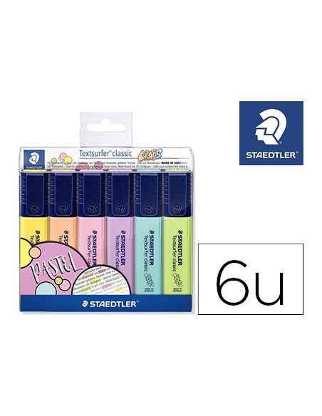 ROTULADOR TEXTSURFER CLASSIC 364 PASTEL & VINTAGE BOLSA 6 UD.SURT.