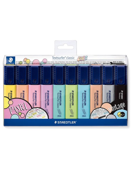 ROTULADOR TEXTSURFER CLASSIC 364 PASTEL & VINTAGE BOLSA 10 UD.SURT.