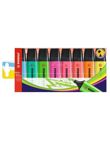 ROTULADOR STABILO BOSS FLUORESCENTE 70  8 UD.SURT.
