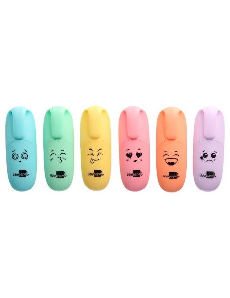 ROTULADOR LIDERPAPEL MINI FLUORESCENTE PASTEL ESTUCHE 6 UD. SURTIDOS