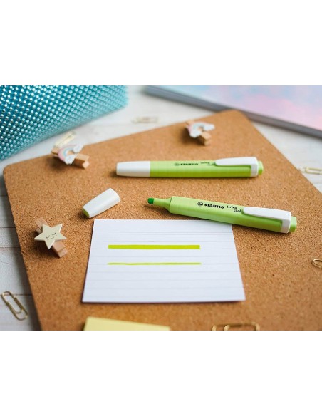ROTULADOR STABILO FLUORESCENTE SWING COOL PASTEL CHISPA LIMA