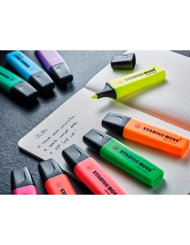 ROTULADOR STABILO BOSS FLUORESCENTE 70 PASTEL AZ. VENTOSO