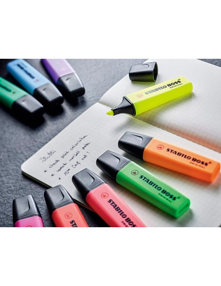 ROTULADOR STABILO BOSS FLUORESCENTE 70 AM.  4 UD.