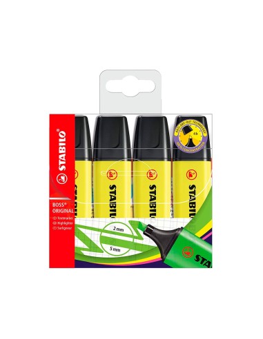 ROTULADOR STABILO BOSS FLUORESCENTE 70 AM.  4 UD.