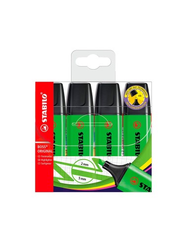 ROTULADOR STABILO BOSS FLUORESCENTE 70 VE.  4 UD.