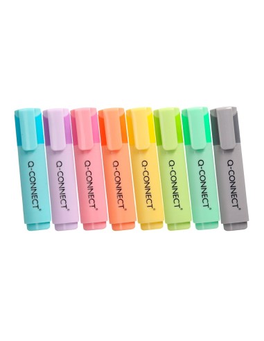 ROTULADOR Q-CON.FLUORESCENTE PASTEL BISELADA  8 SURT.