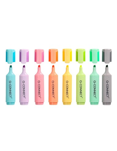 ROTULADOR Q-CON.FLUORESCENTE PASTEL BISELADA  8 SURT.