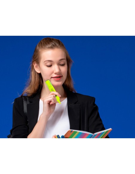 ROTULADOR Q-CON.FLUOR AMARILLO PUNTA BISELADA